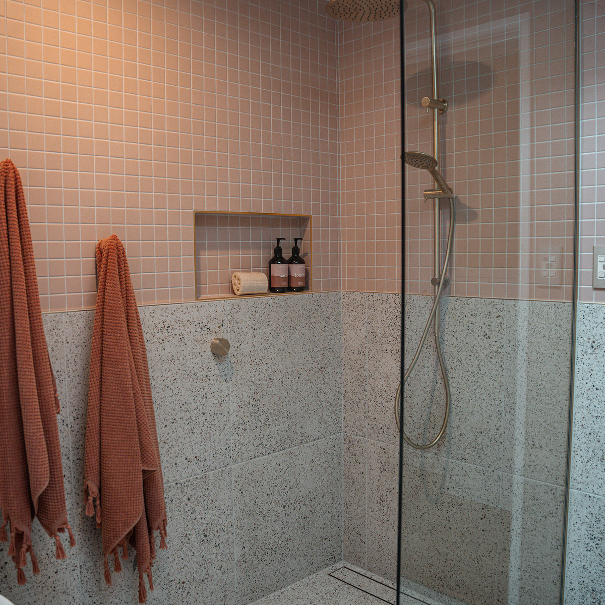 Blush Textured Mosaic - lifestyle view