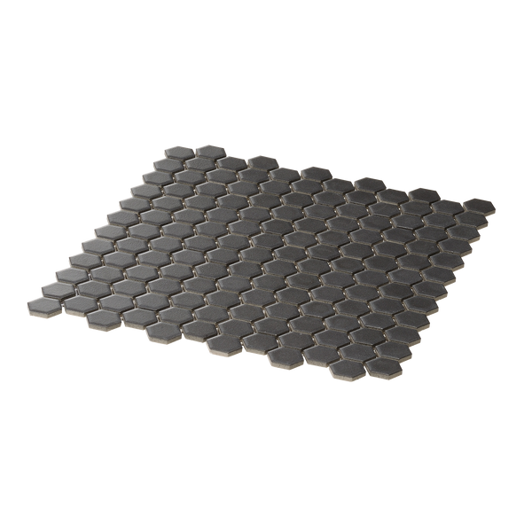 Black Hexagon Textured Mosaic