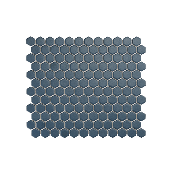 Regency Blue Hexagon Textured Mosaic
