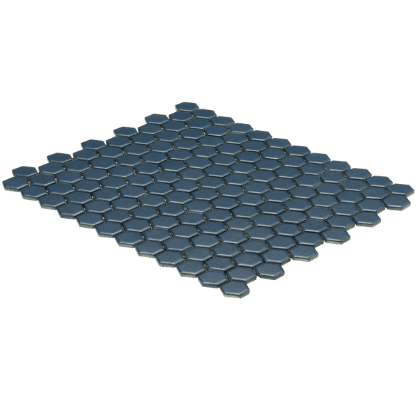 Blue Hexagon Textured Mosaic