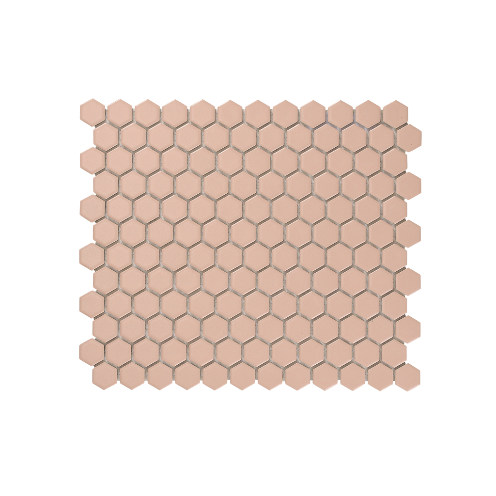 Regency Blush Hexagon Textured Mosaic