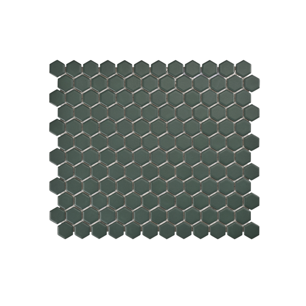 Regency Green Hexagon Textured Mosaic