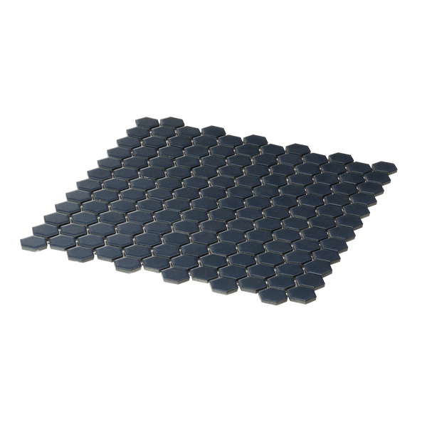 Navy Hexagon Textured Mosaic