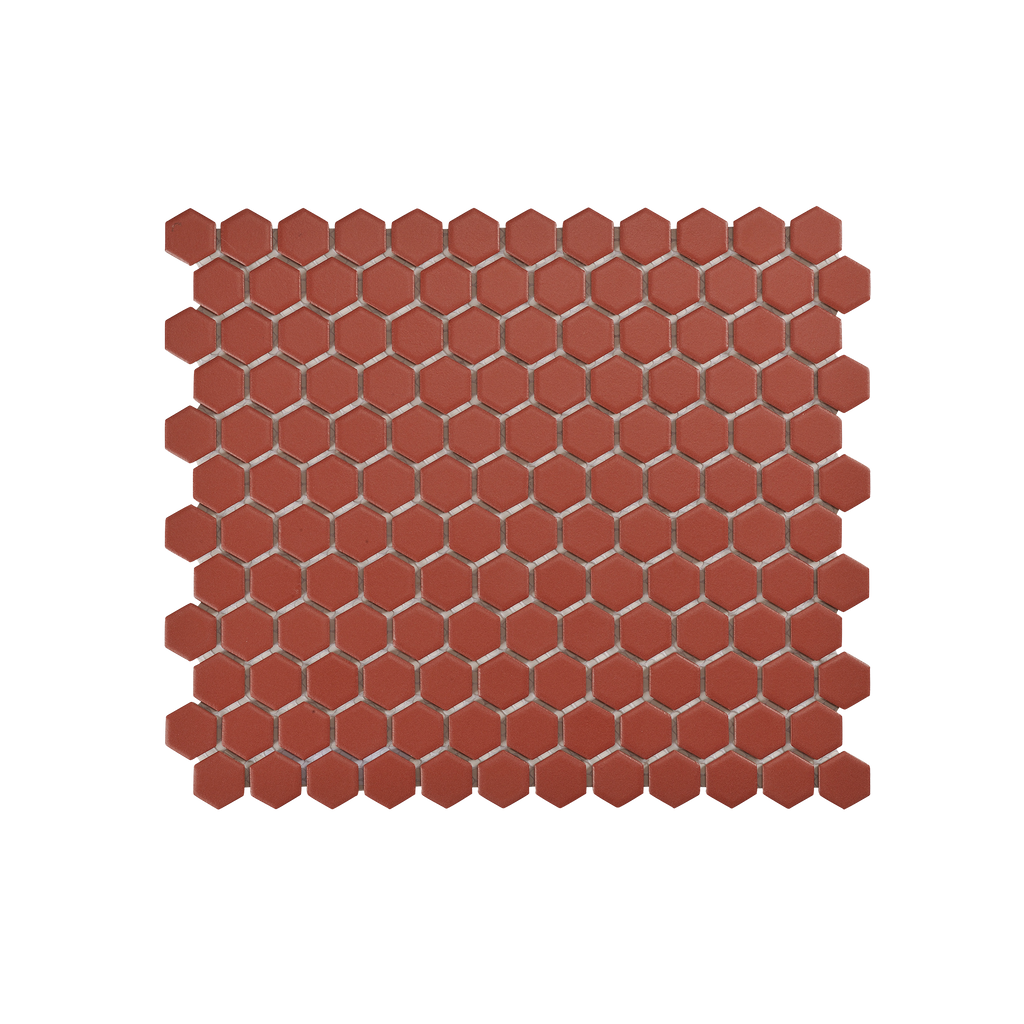 Regency Red Hexagon Textured Mosaic