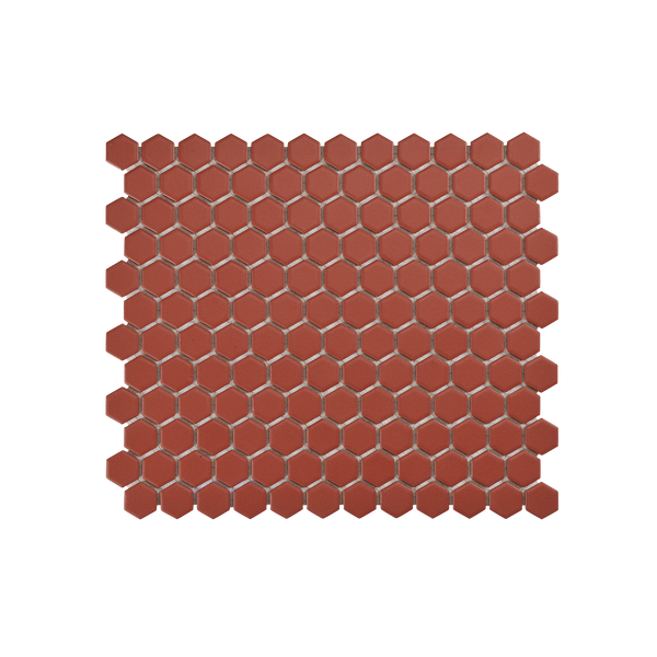 Regency Red Hexagon Textured Mosaic