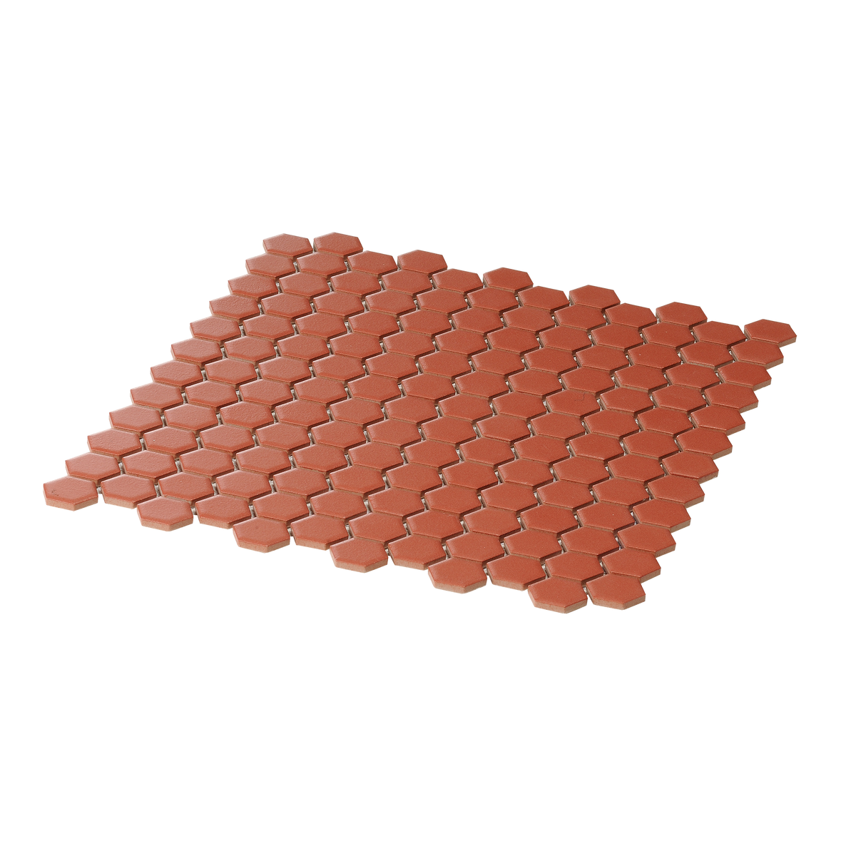 Red Hexagon Textured Mosaic