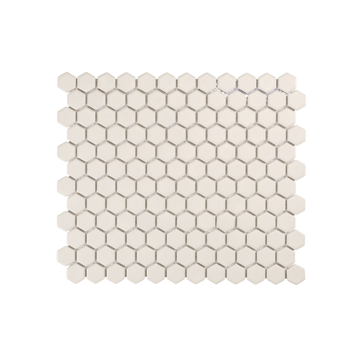 Regency White Hexagon Textured Mosaic