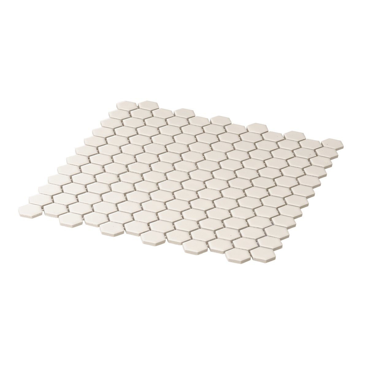 White Hexagon Textured Mosaic