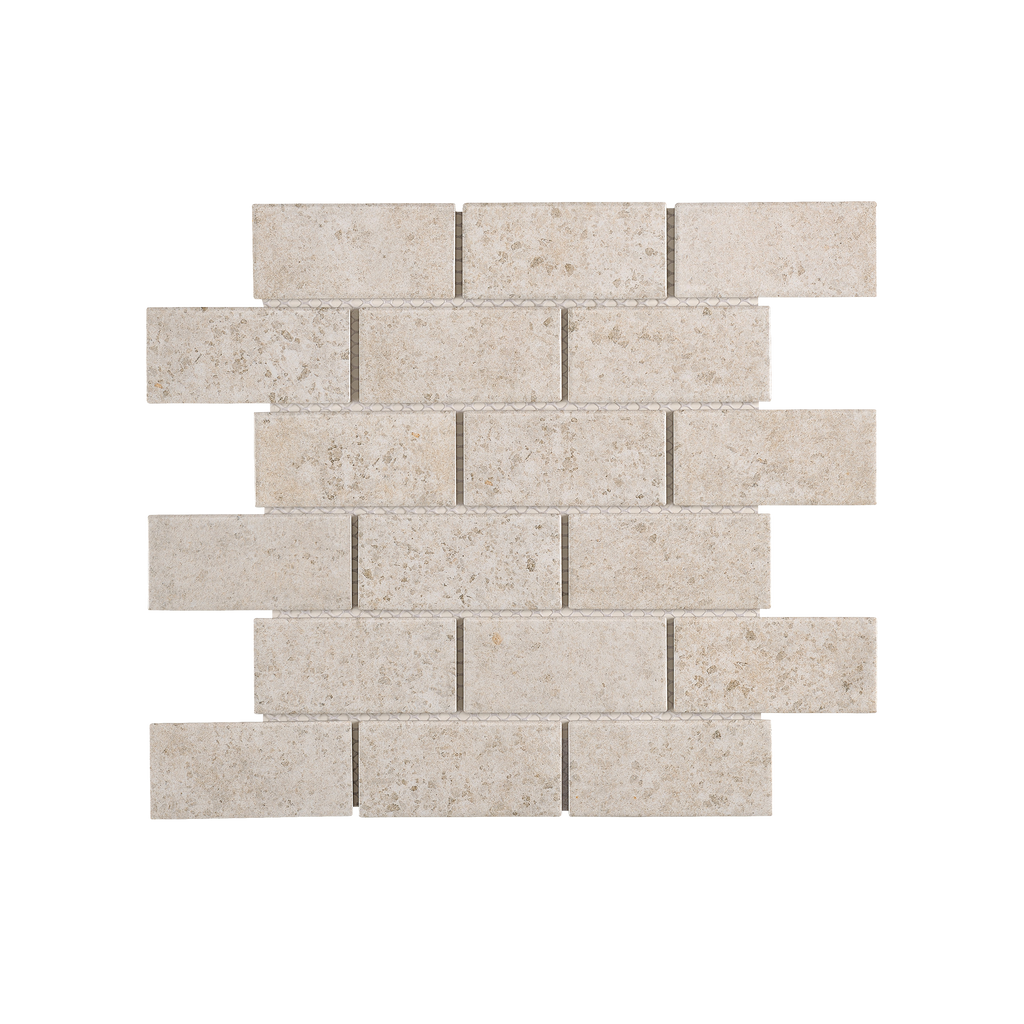 Fiorenza Light Grey Brickbond Matt Mosaic