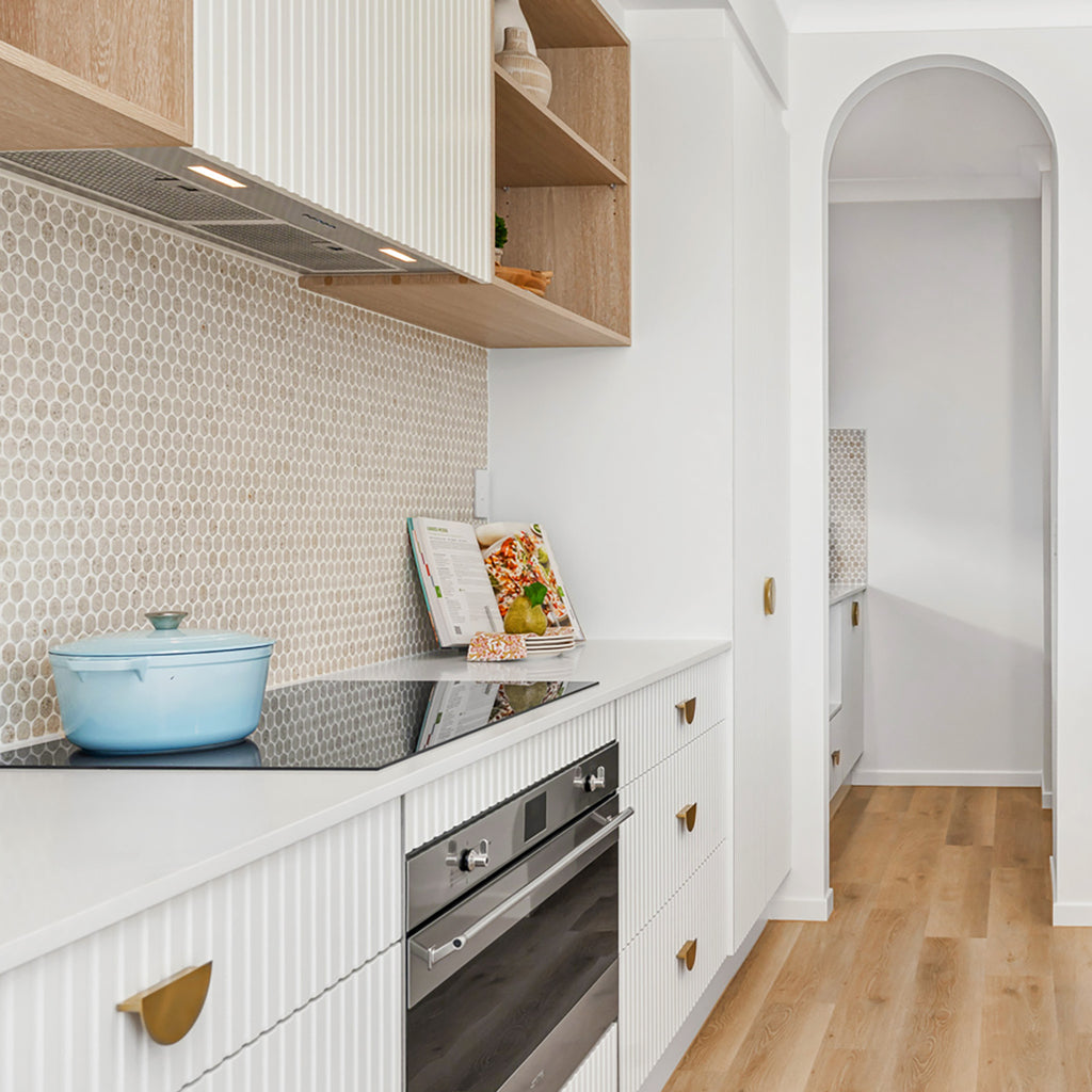 Light Grey Penny Matt Mosaic - lifestyle view