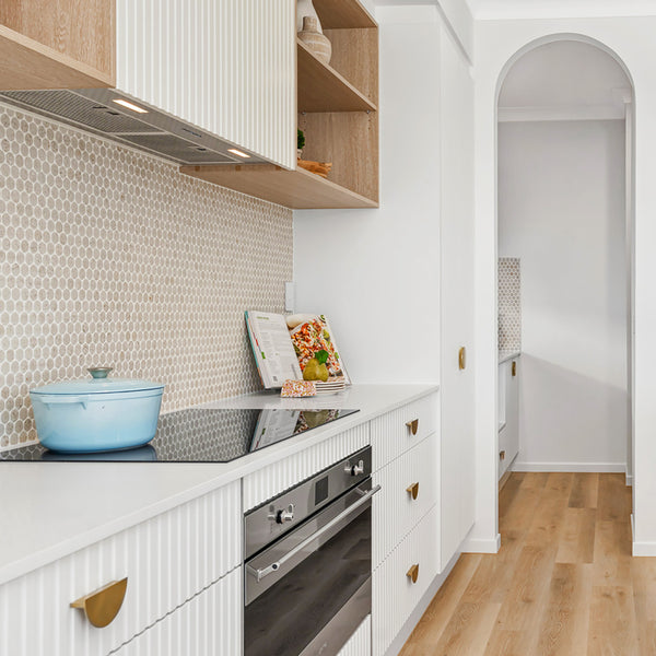 Light Grey Penny Matt Mosaic - lifestyle view