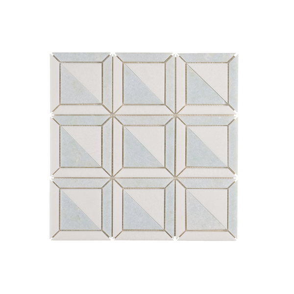 Blue Carrara Natural Product Honed Mosaic