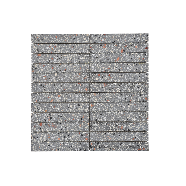 Natural Terrazzo Dark Grey Finger Honed Mosaic