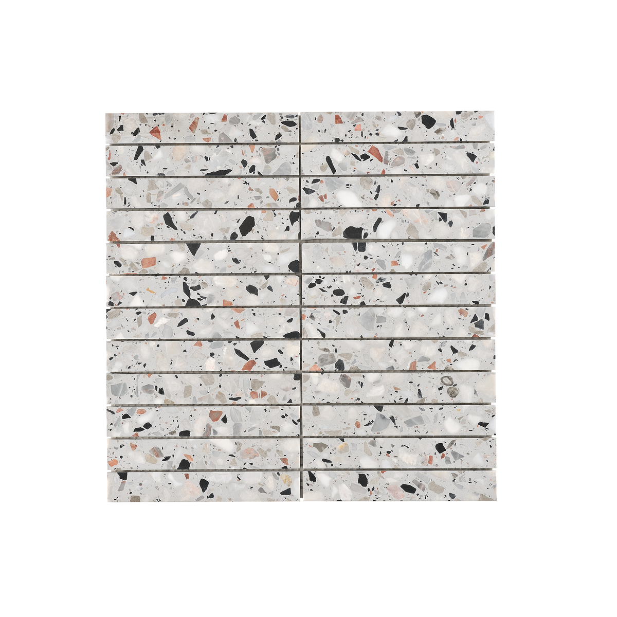 Natural Terrazzo Light Grey Finger Honed Mosaic