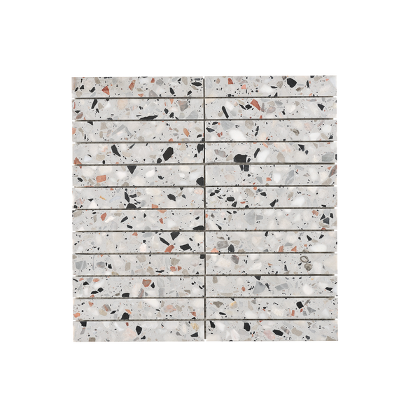 Natural Terrazzo Light Grey Finger Honed Mosaic