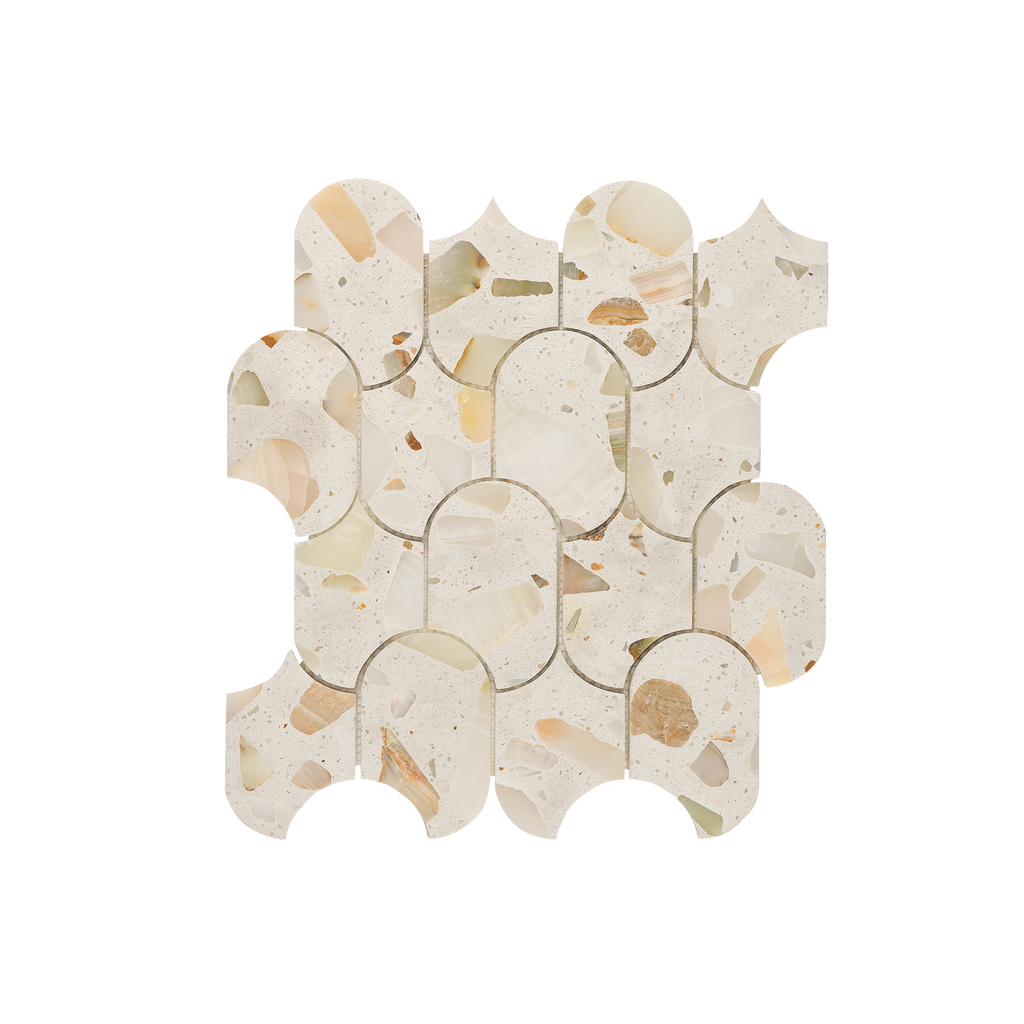 Natural Terrazzo Nougat Honed Mosaic