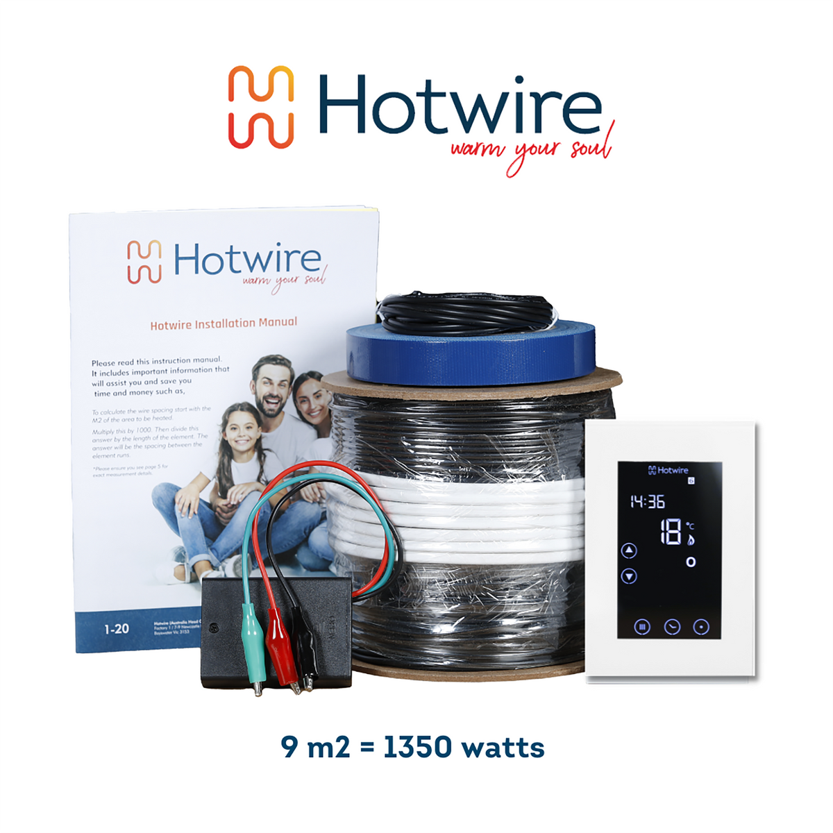UTH Heating Mat 9m2 1350W incl Thermostat