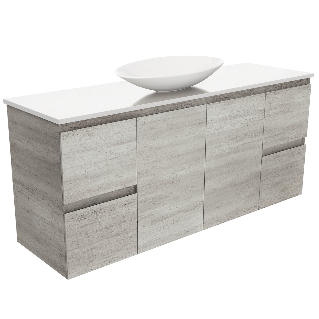 1500 Vanity Stone Top AC Single Basin