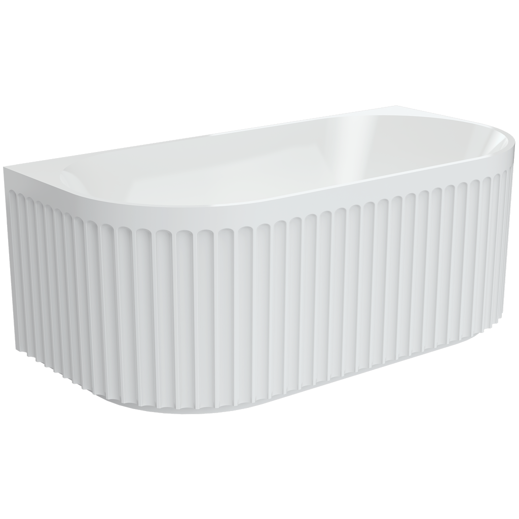 Back To Wall Bath Acrylic 1500 Gloss White