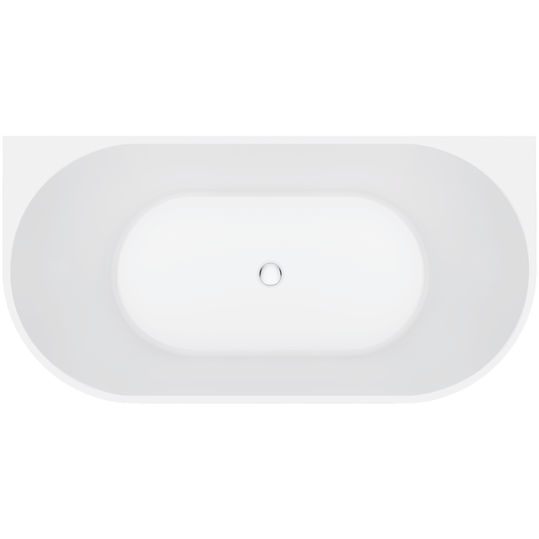 Back To Wall Bath Acrylic 1500 Gloss White
