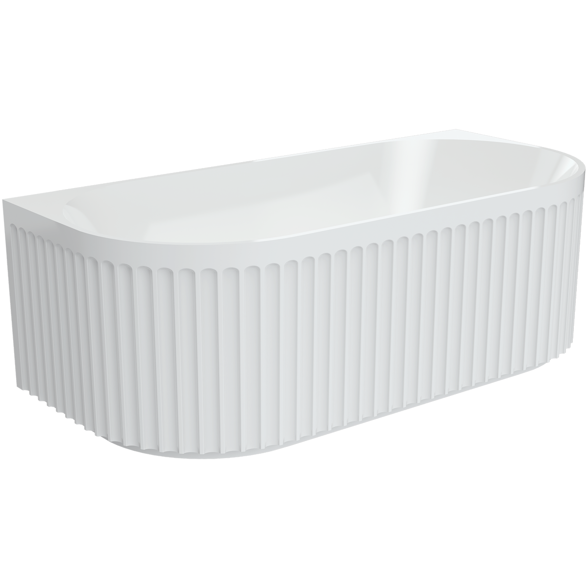 Back To Wall Bath Acrylic 1700 Gloss White