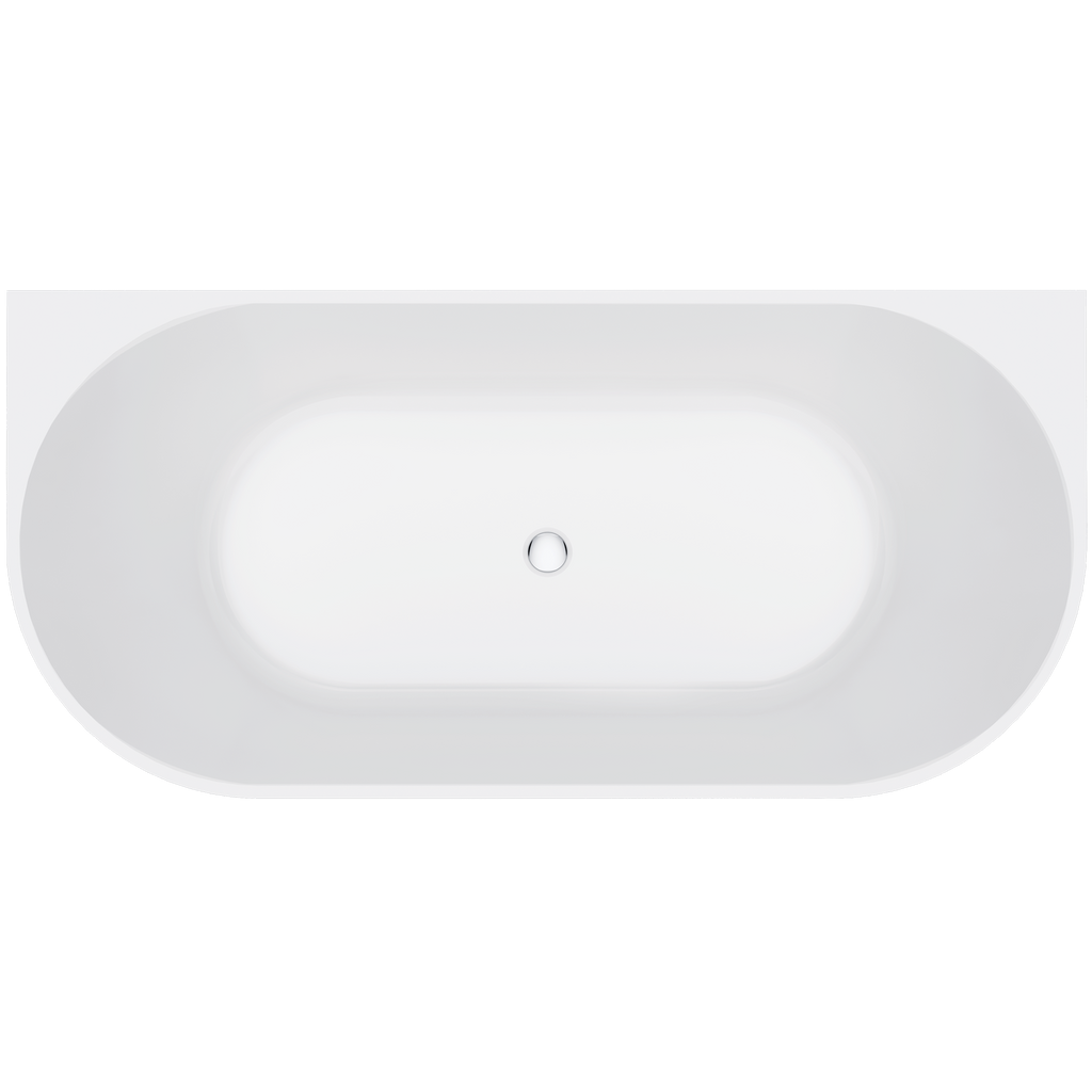 Back To Wall Bath Acrylic 1700 Gloss White