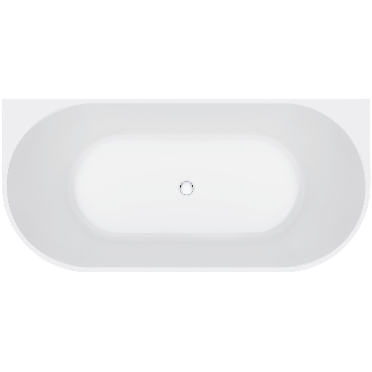 Back To Wall Bath Acrylic 1700 Gloss White