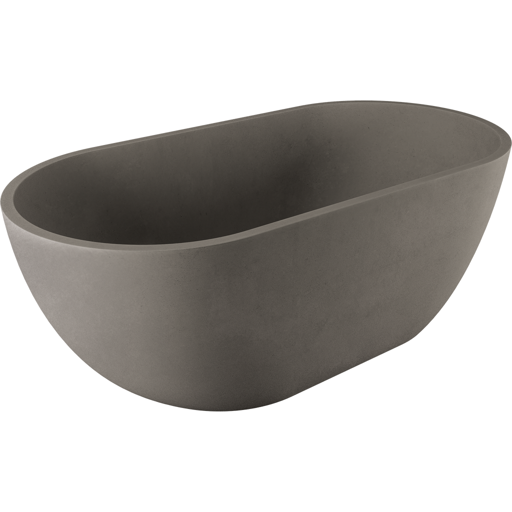 Freestanding Concrete Bath1500 Matte Grey