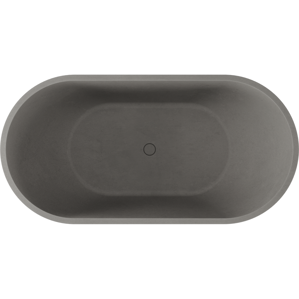 Freestanding Concrete Bath1500 Matte Grey
