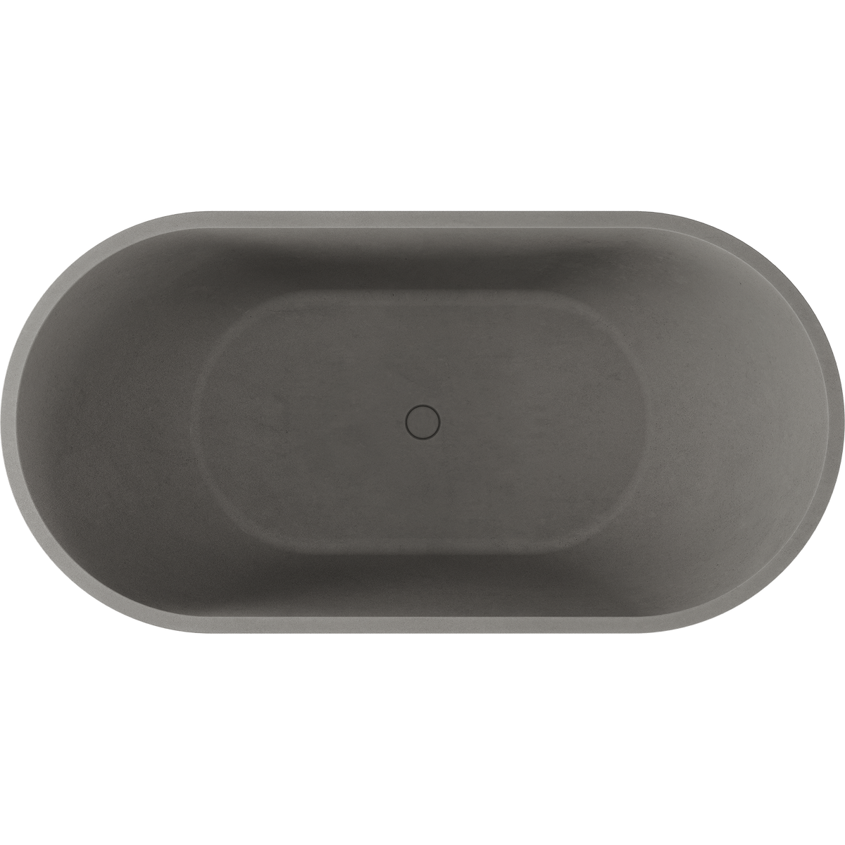 Freestanding Concrete Bath1500 Matte Grey