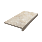 Travertine Crema Structured Textured L Coping 50mm Drop Paver (Pack of 2)