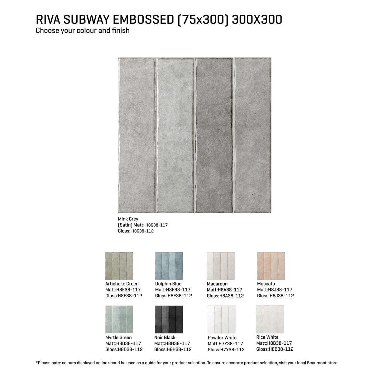 Riva-Subway Subway Embossed Tile