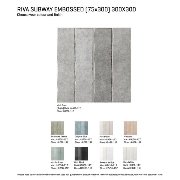 Riva-Subway Subway Embossed Tile