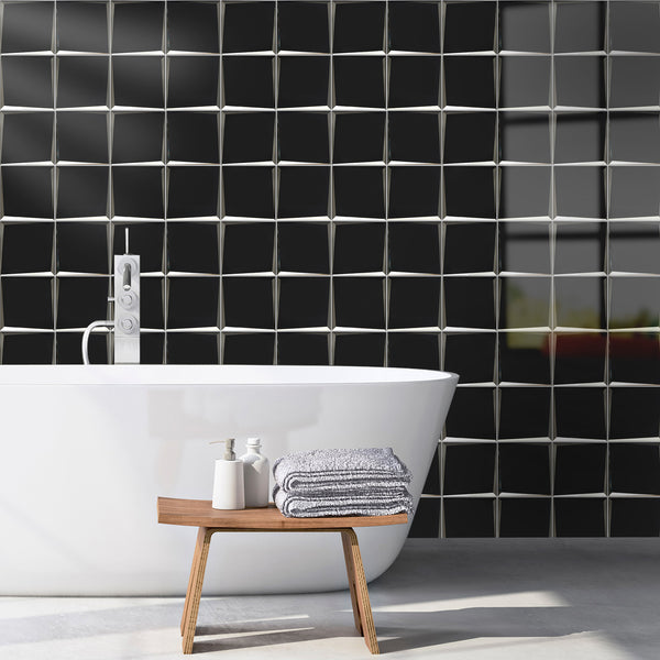 Glass Black Gloss Mosaic - lifestyle view