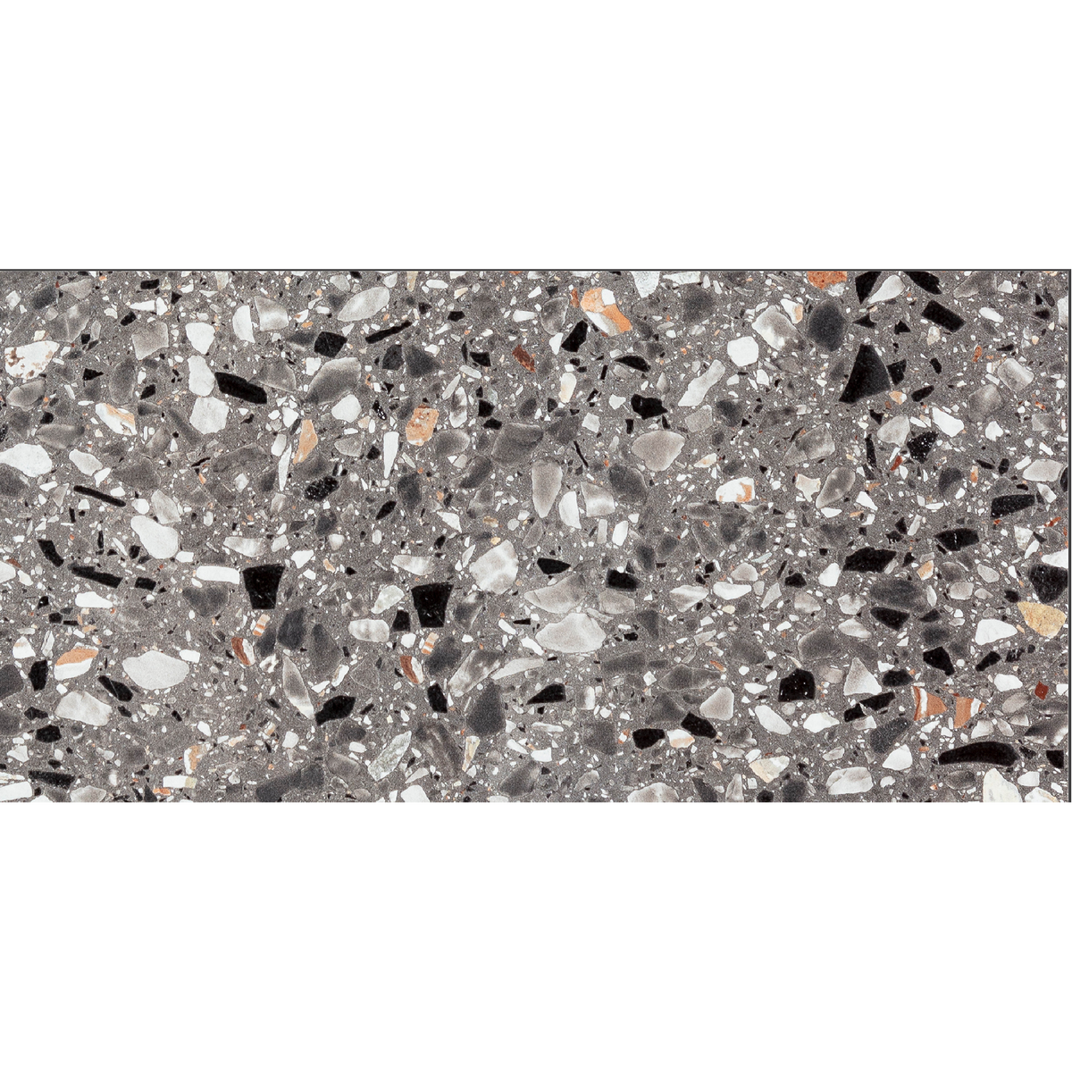 Milano Terrazzo Antracite Textured Tile