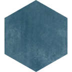 Denia Hexagon Blue Structured Textured Tile
