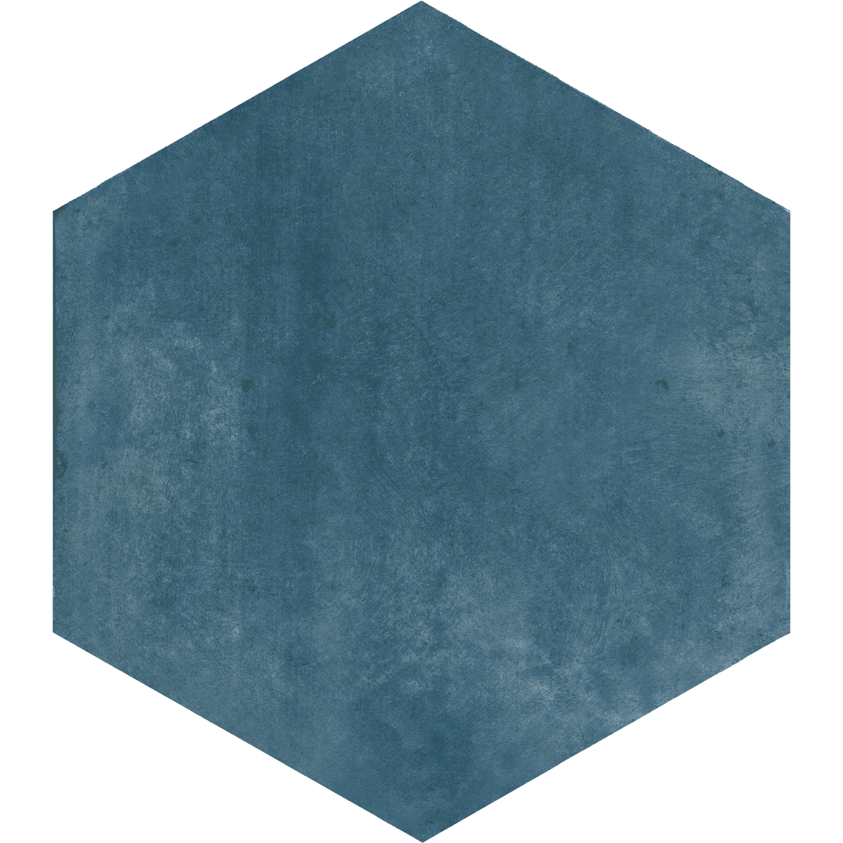 Denia Hexagon Blue Structured Textured Tile