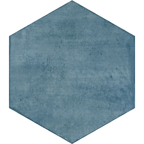 Hexagon Blue Structured Textured Tile
