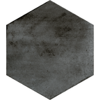 Denia Hexagon Graphite Structured Textured Tile