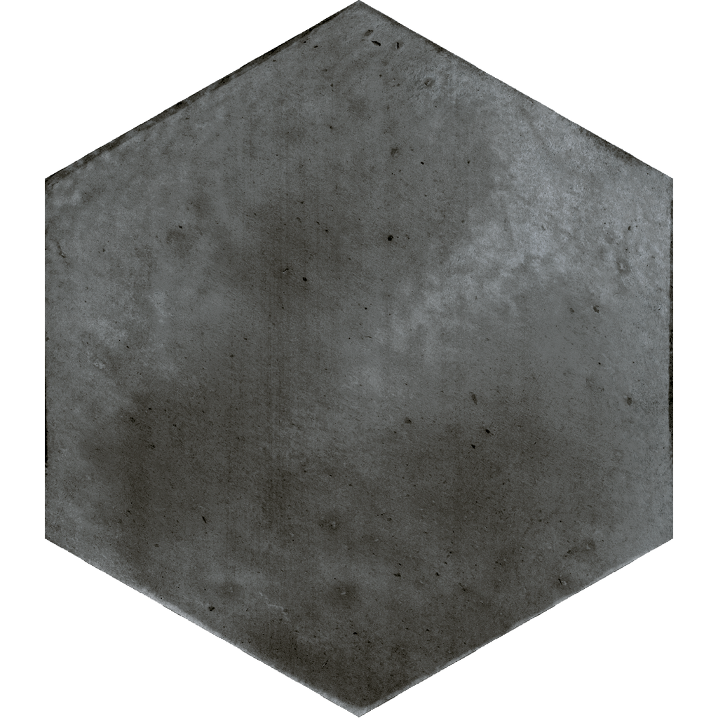 Hexagon Graphite Structured Textured Tile