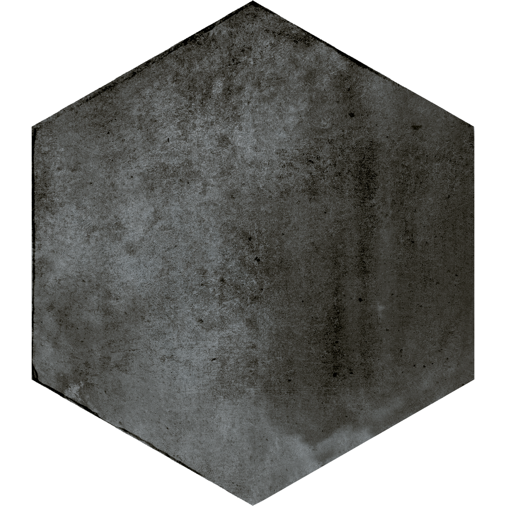 Hexagon Graphite Structured Textured Tile