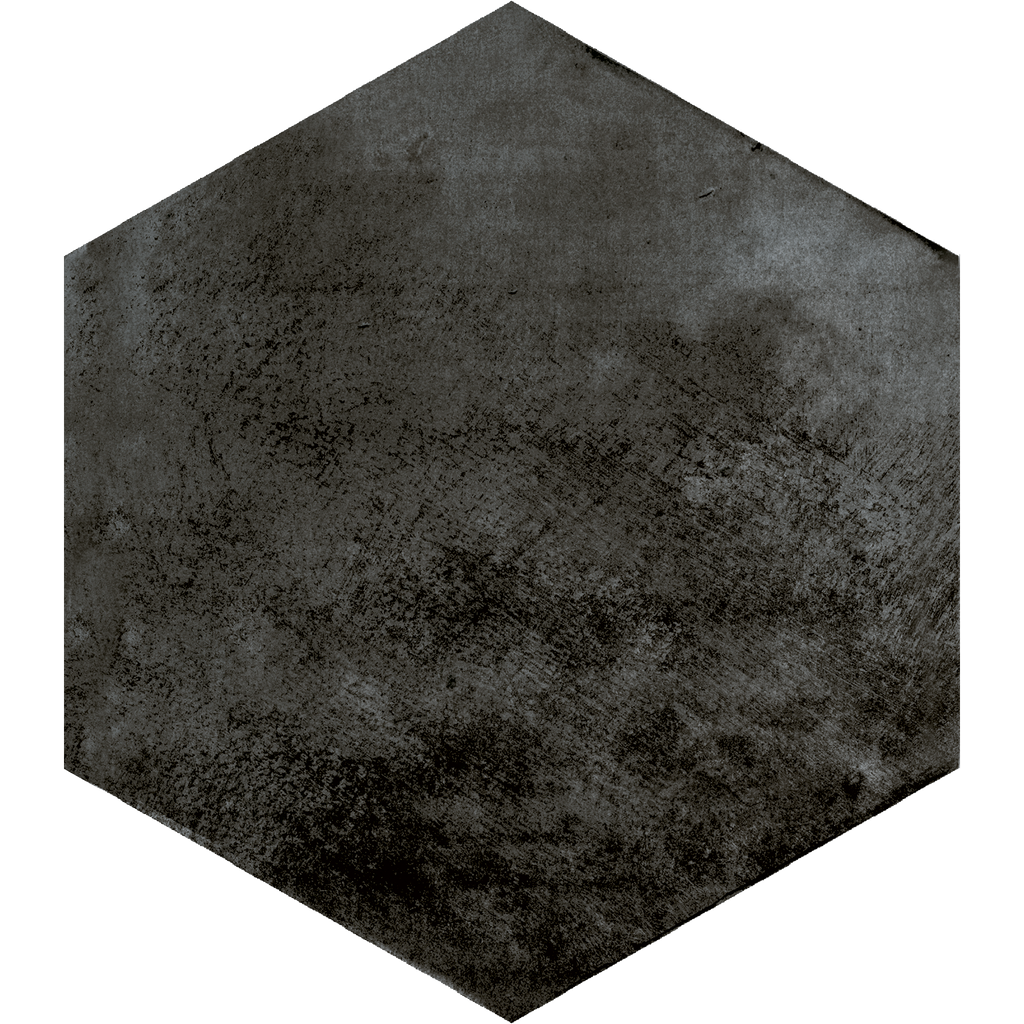 Hexagon Graphite Structured Textured Tile