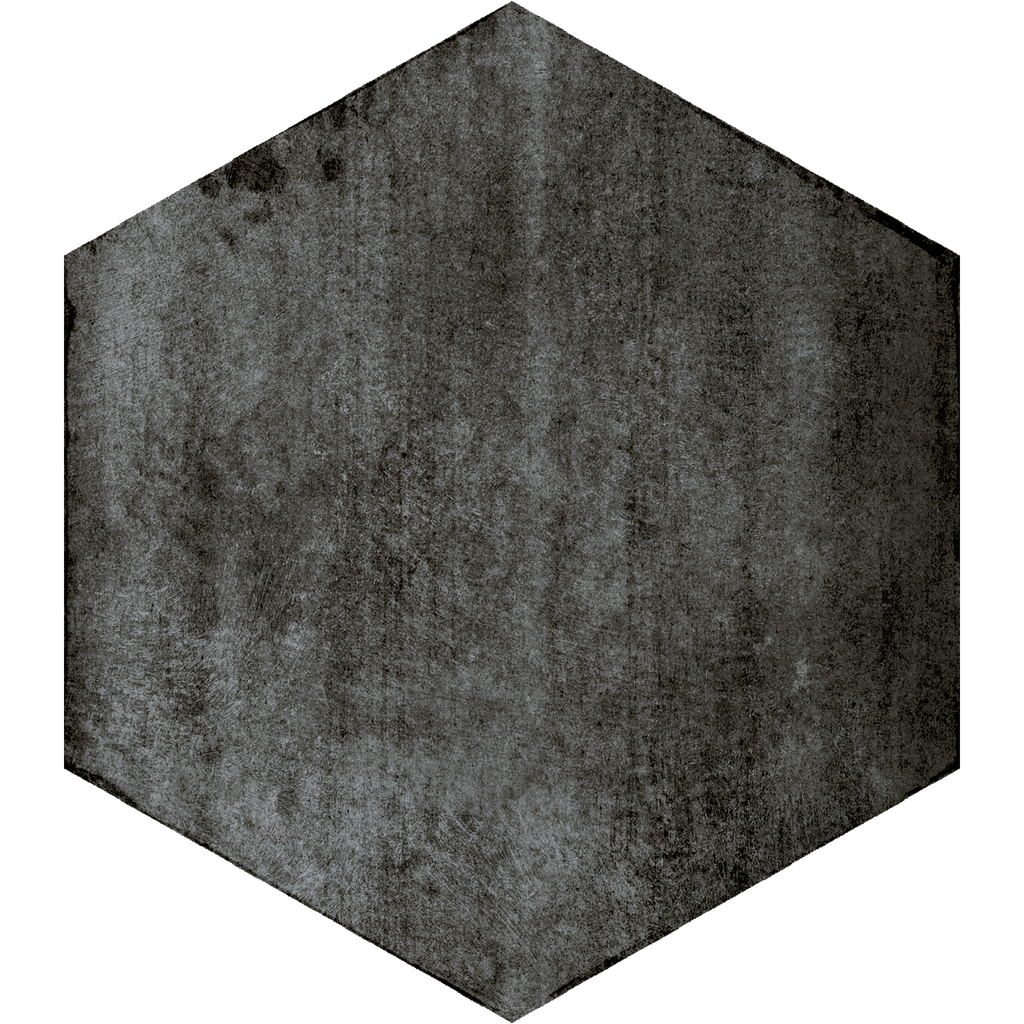 Hexagon Graphite Structured Textured Tile
