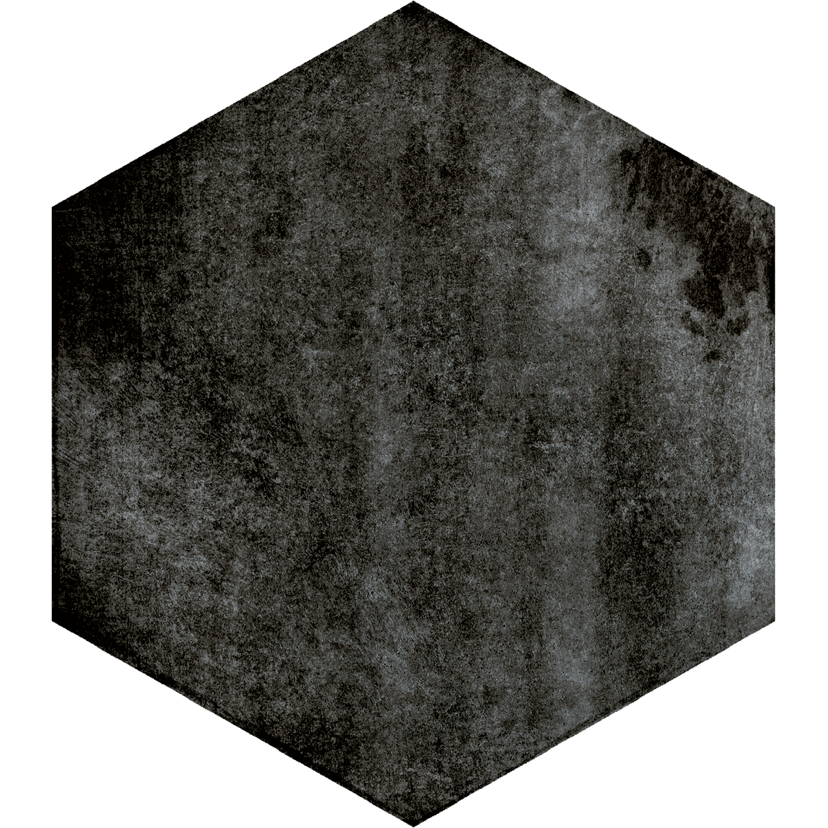 Hexagon Graphite Structured Textured Tile