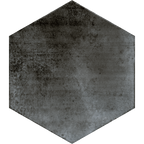 Hexagon Graphite Structured Textured Tile
