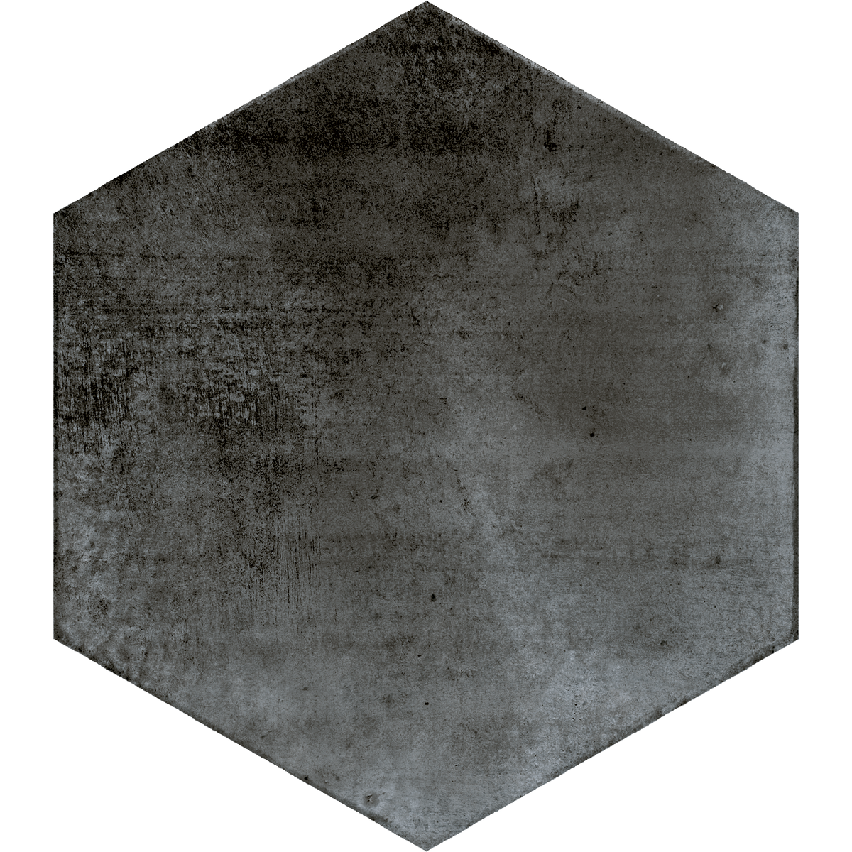 Hexagon Graphite Structured Textured Tile