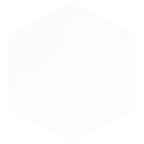 Denia Hexagon White Structured Textured Tile