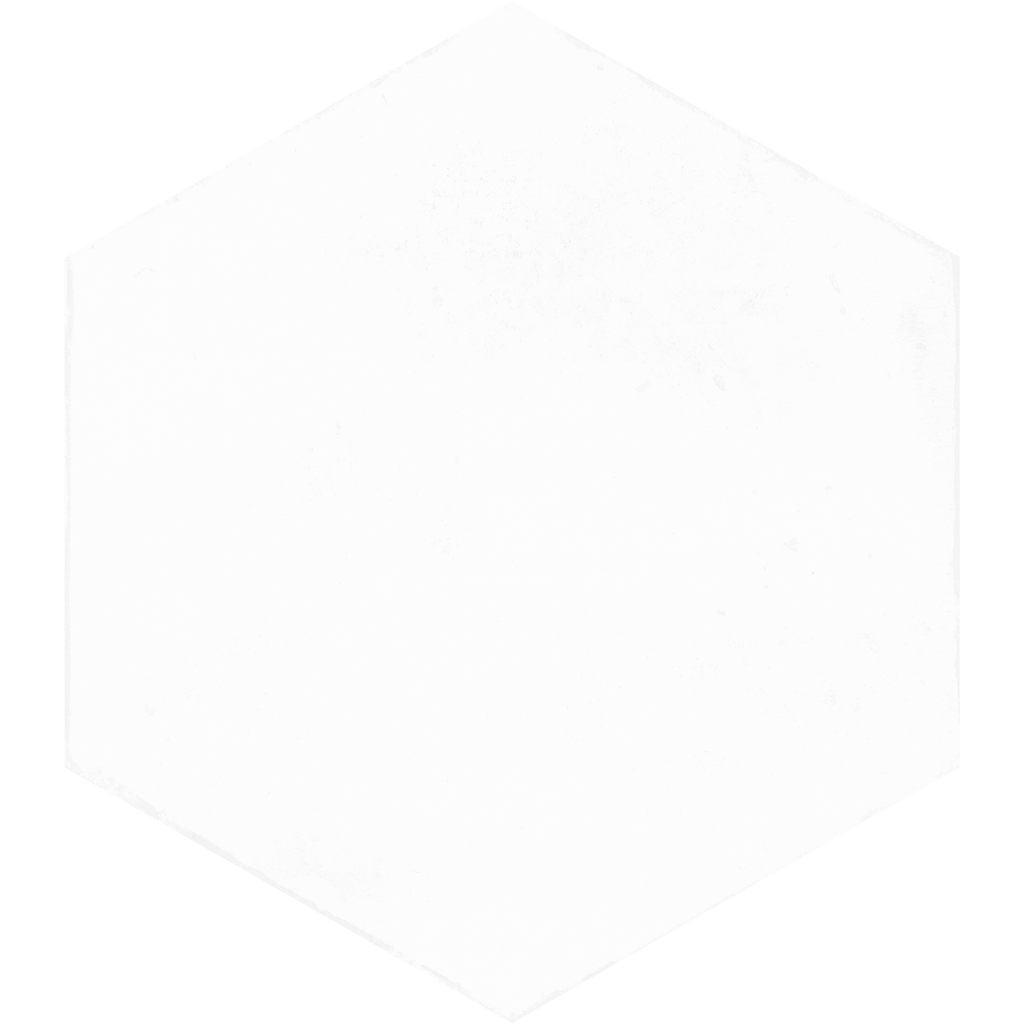 Hexagon White Structured Textured Tile