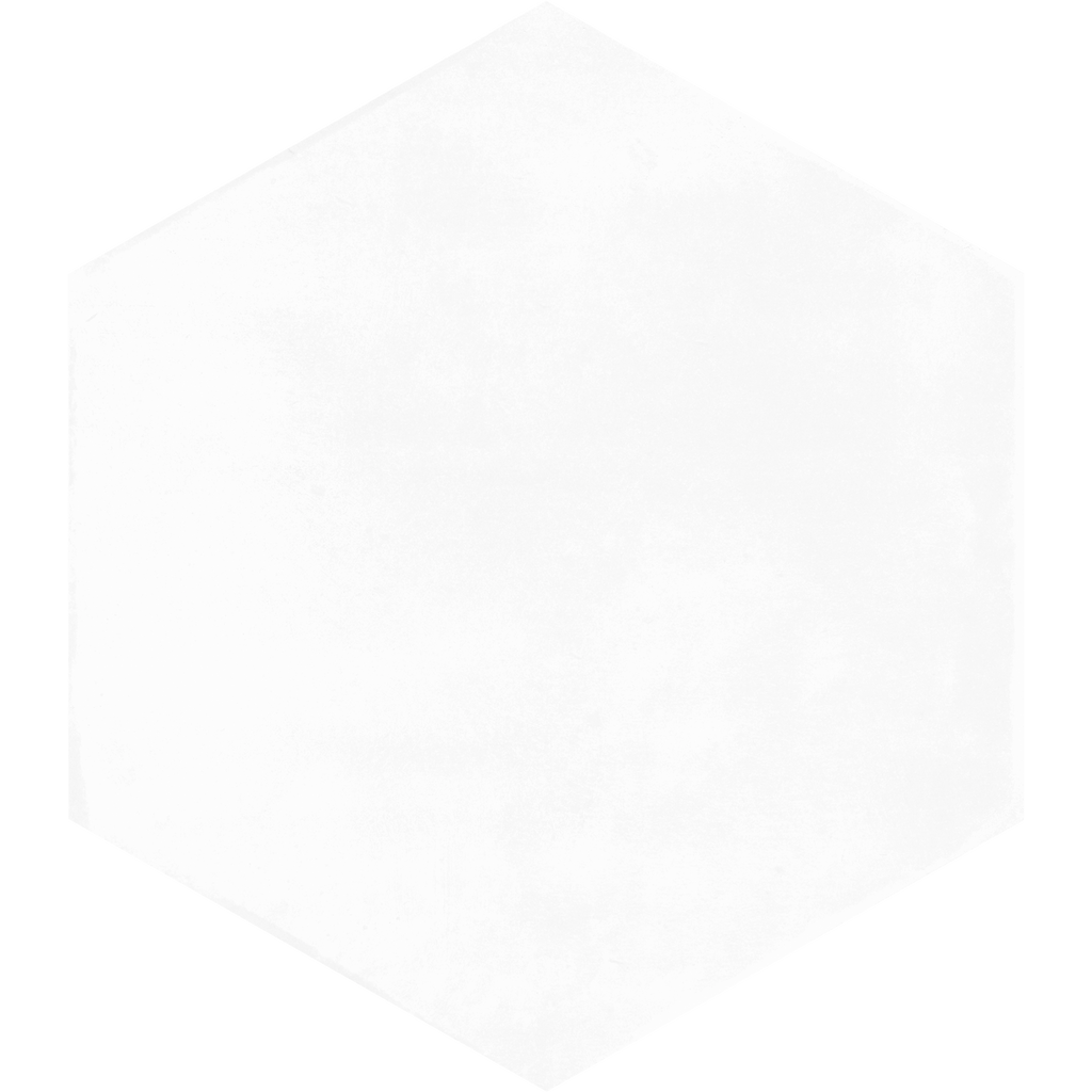Hexagon White Structured Textured Tile