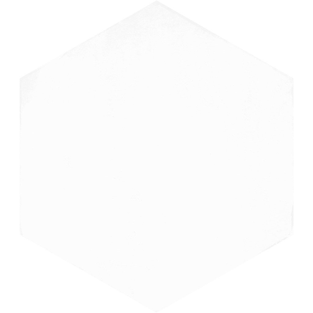 Hexagon White Structured Textured Tile